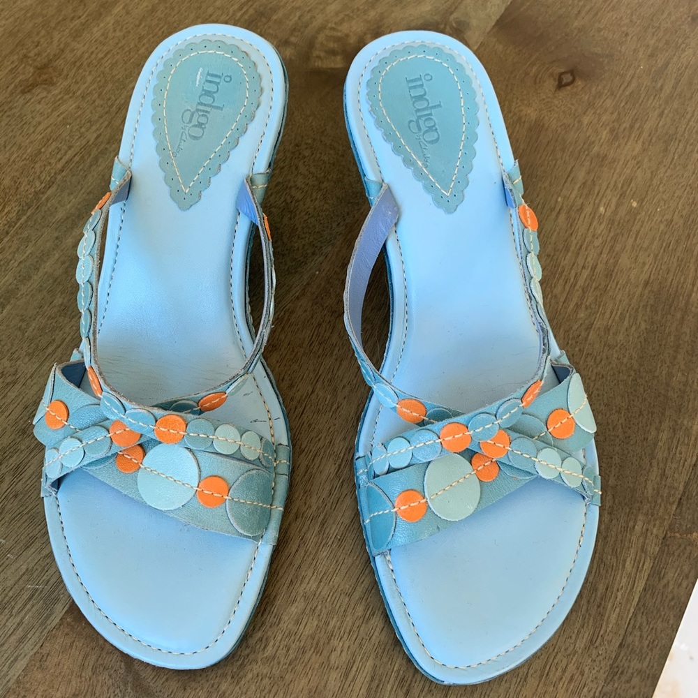 Indigo sandals, size 6
